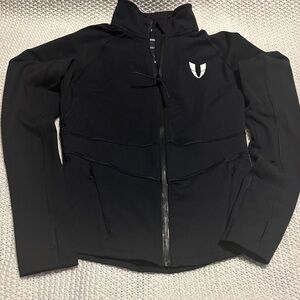 Firm Abs Black Women's Zip-Front Performance Jacket Size Small